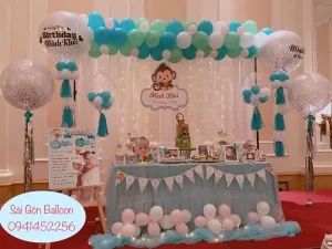 Trang trí thôi nôi bé trai 1 tuổi Duy Khang